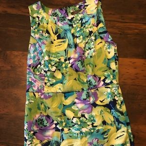 Jessica Chartreuse Floral Midi Dress